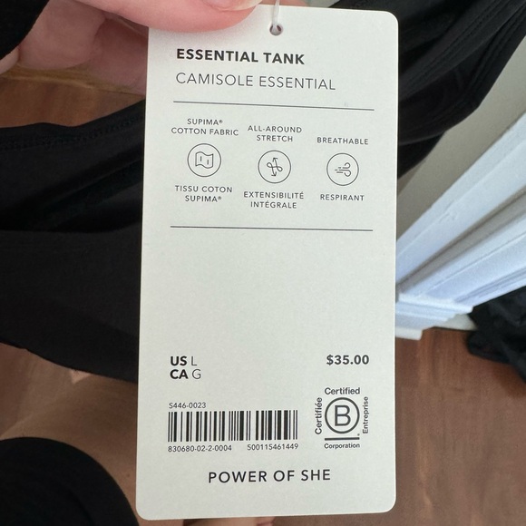 NWT Black Athleta Essential Tank - Picture 3 of 3